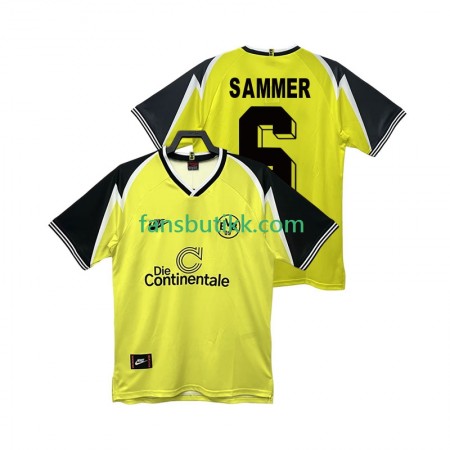 Fotballdrakt Borussia Dortmund SAMMER 6 1995 Retro Hjemmetrøye 1996 Kortermet